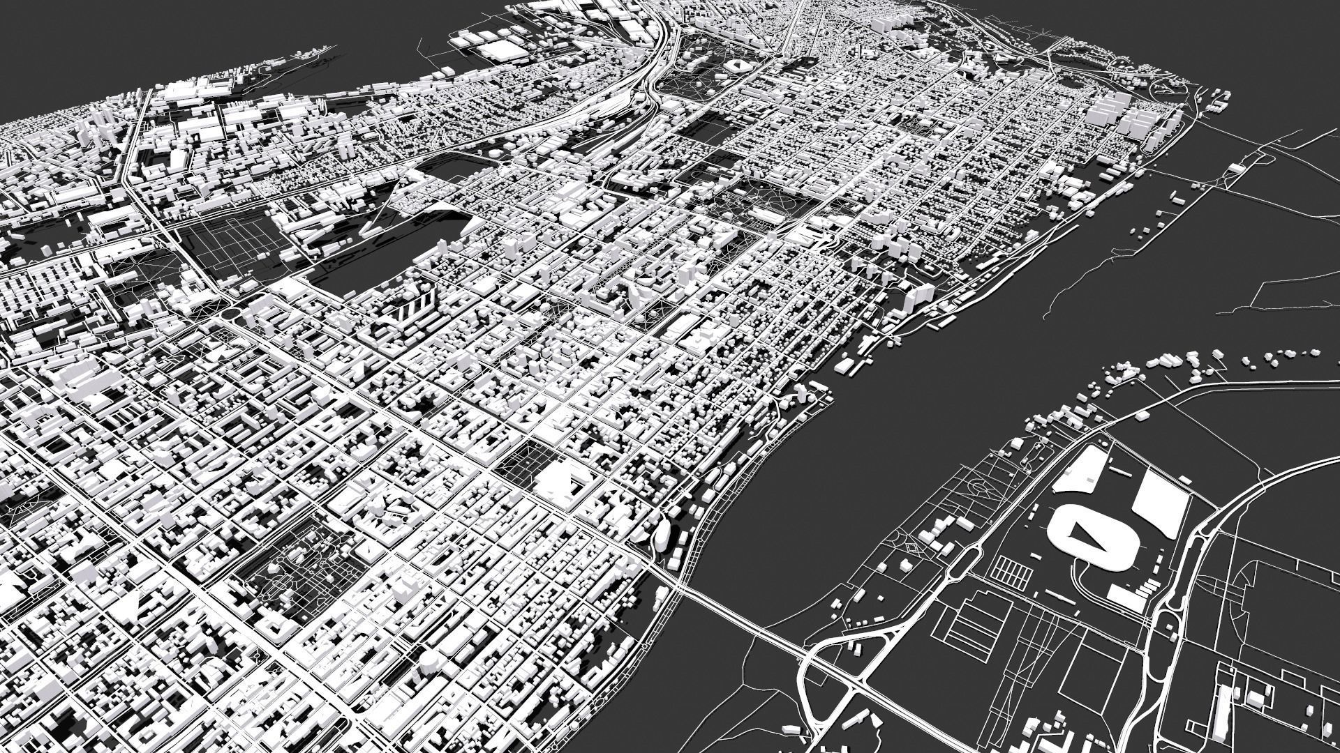 Cityscape Rostov on Don Russia  3D model_9