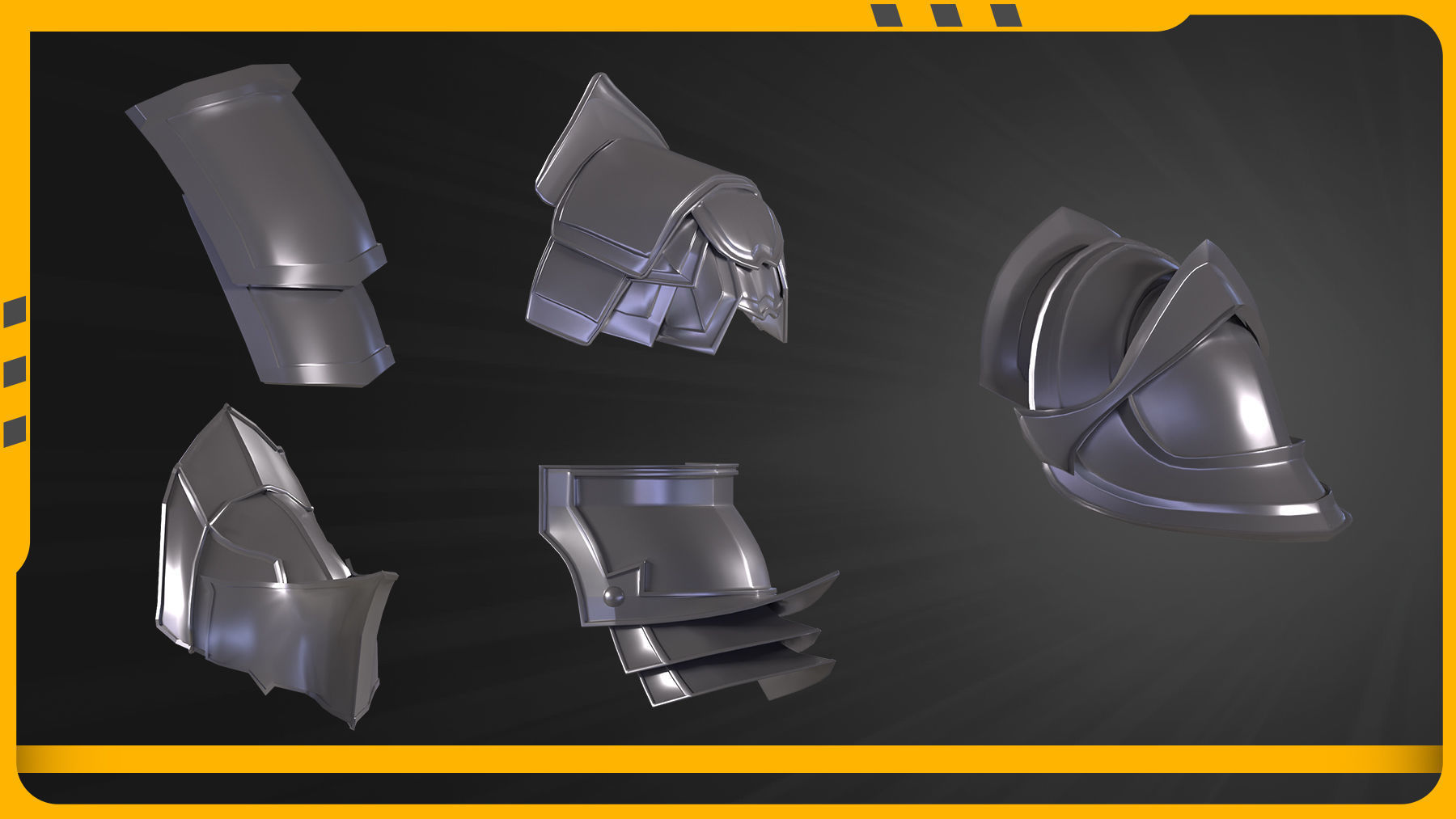 25 Shoulder Base mesh Low-poly 3D model_6