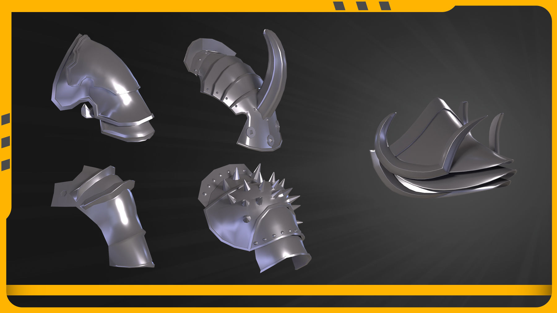 25 Shoulder Base mesh Low-poly 3D model_7