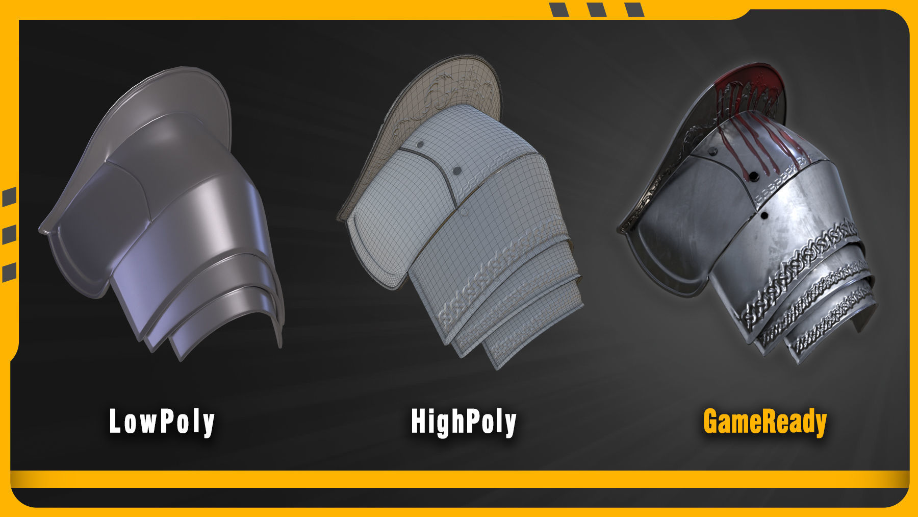 25 Shoulder Base mesh Low-poly 3D model_2