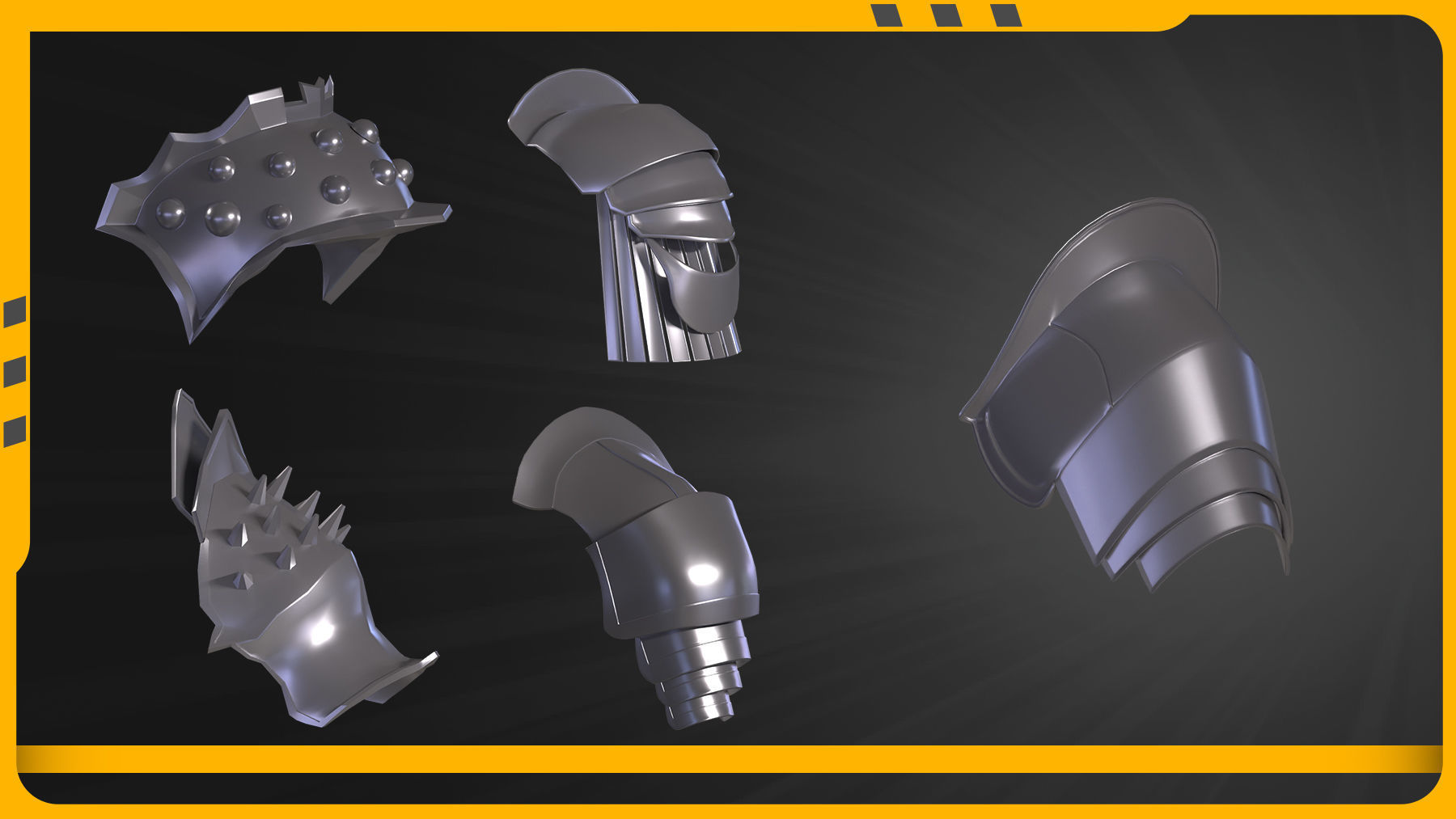 25 Shoulder Base mesh Low-poly 3D model_4