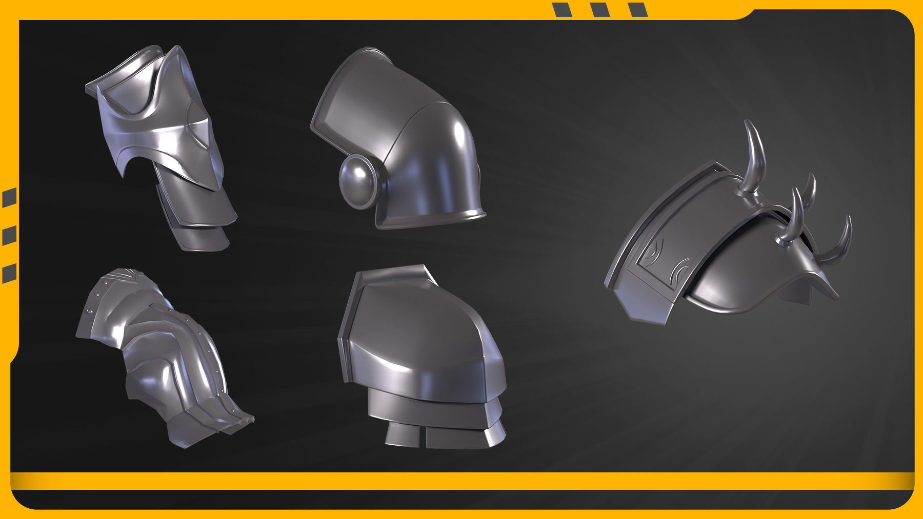 25 Shoulder Base mesh Low-poly 3D model_5