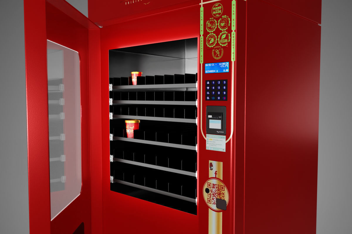 Vending machine - Fridge Low-poly 3D model_4