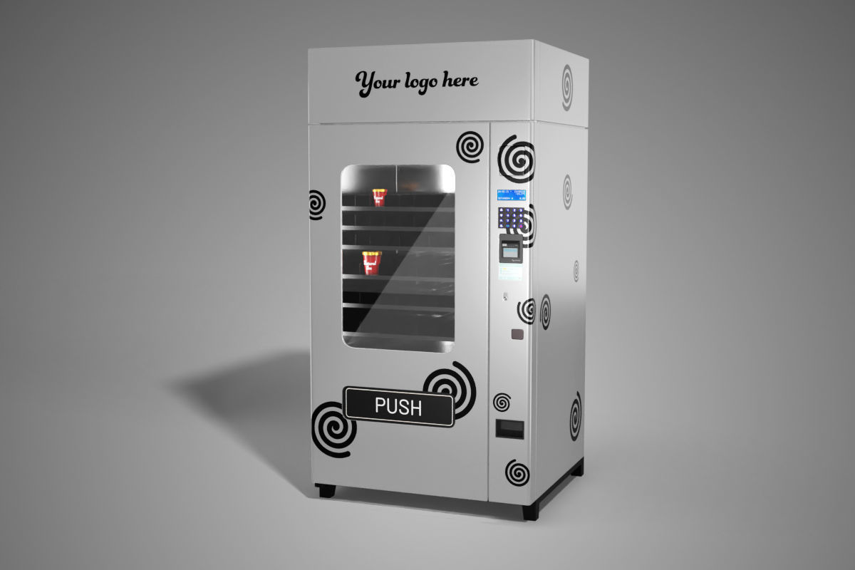 Vending machine - Fridge Low-poly 3D model_11