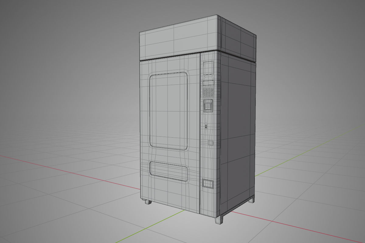 Vending machine - Fridge Low-poly 3D model_9
