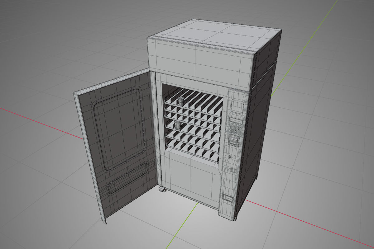 Vending machine - Fridge Low-poly 3D model_10