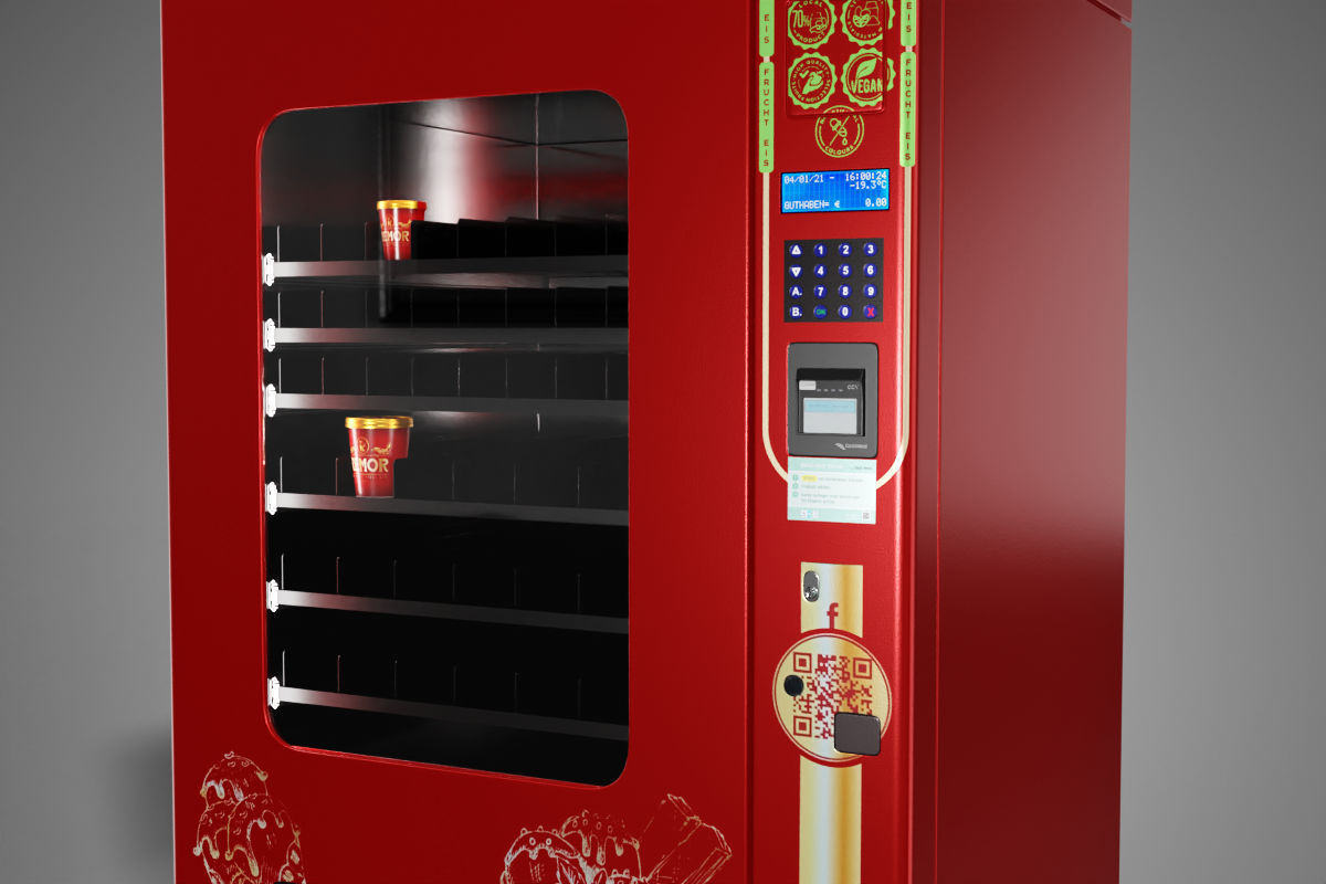 Vending machine - Fridge Low-poly 3D model_3