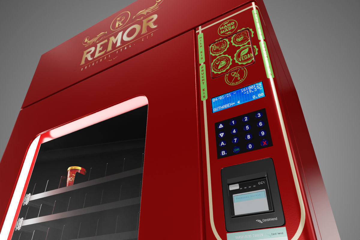 Vending machine - Fridge Low-poly 3D model_8