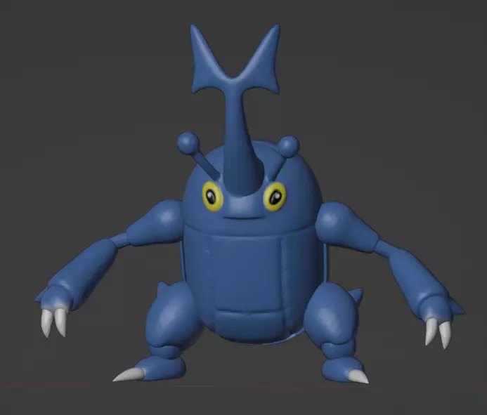 Heracross male  3D print model_0