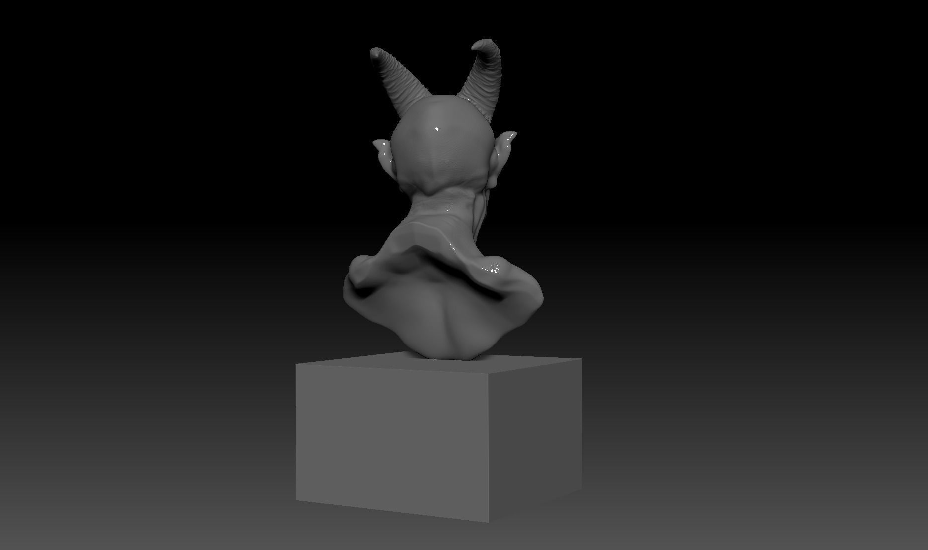 DEMON BUST 3D print model_8