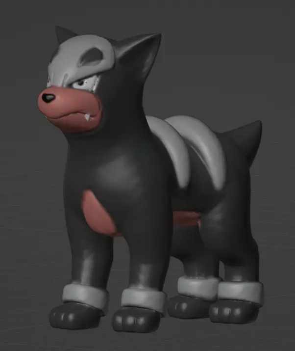 Houndour  3D print model_0