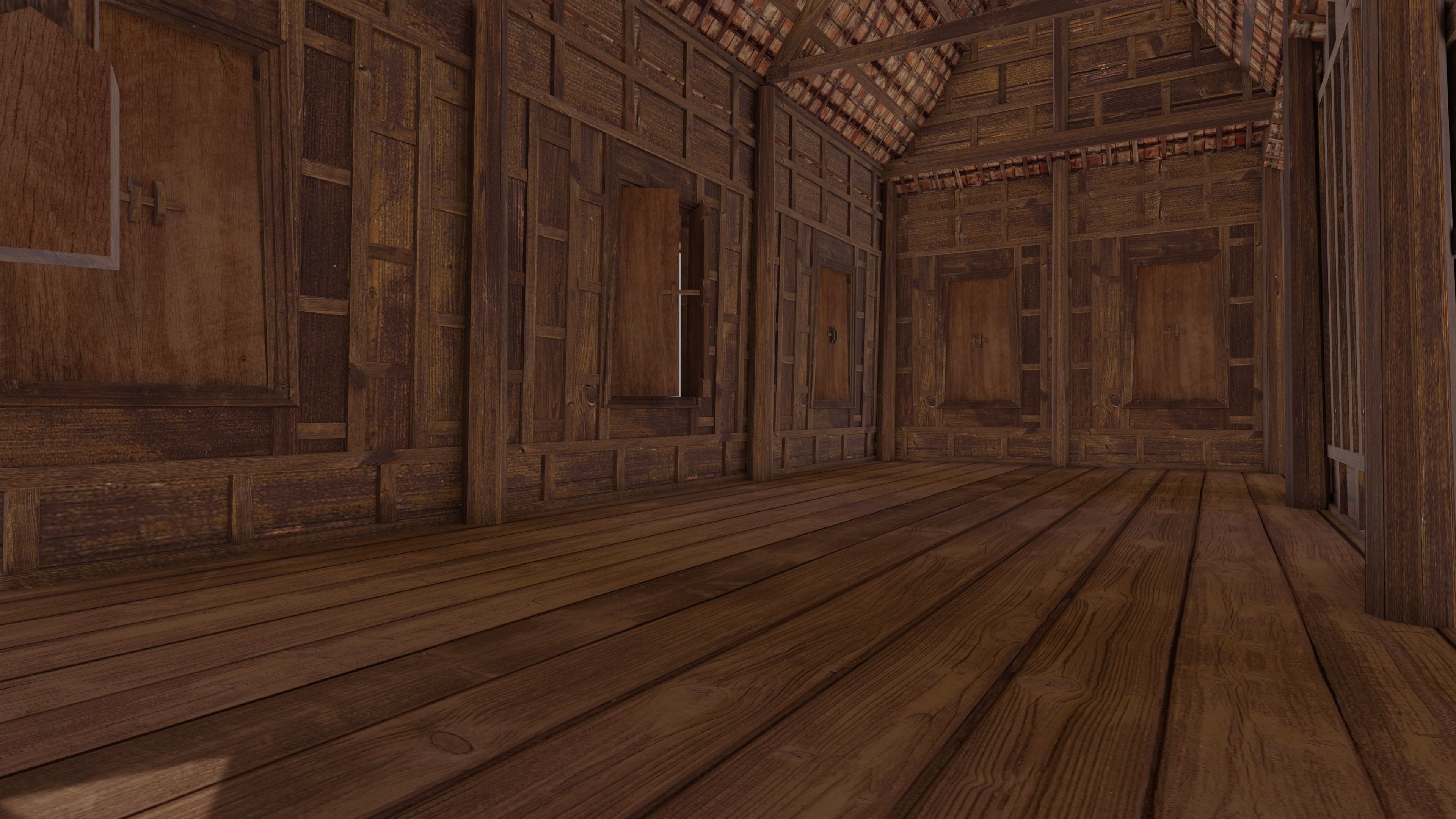 Central Thai traditional house-01 Low-poly 3D model_4