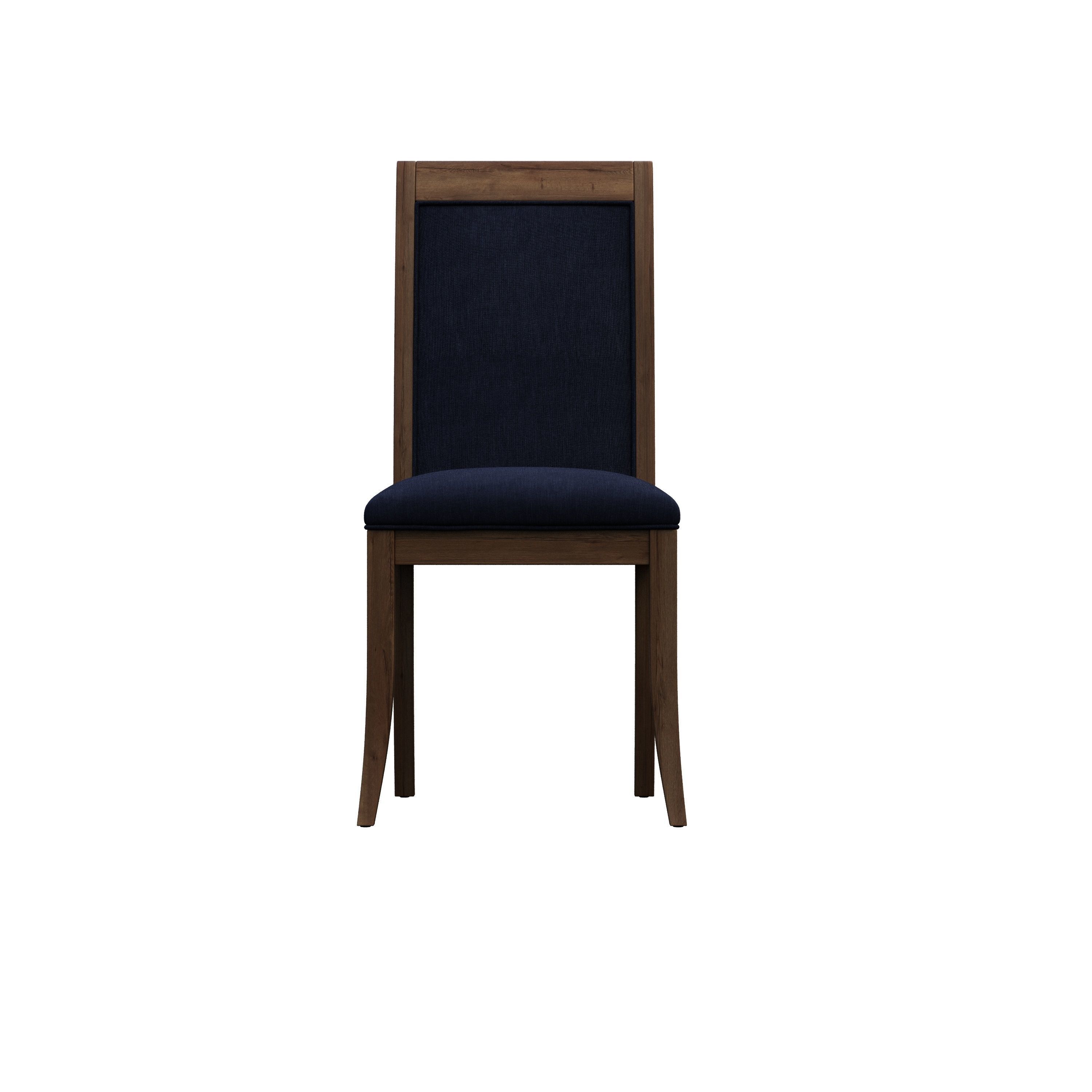 Chair dining with upholstered seat 3D model_4