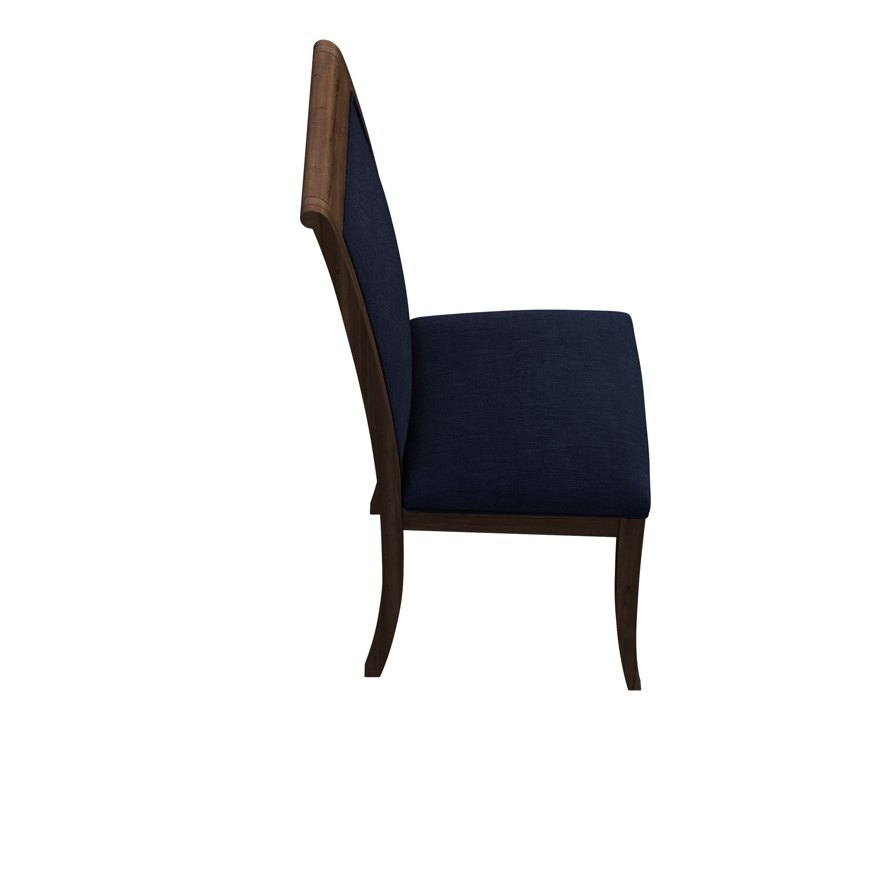 Chair dining with upholstered seat 3D model_2