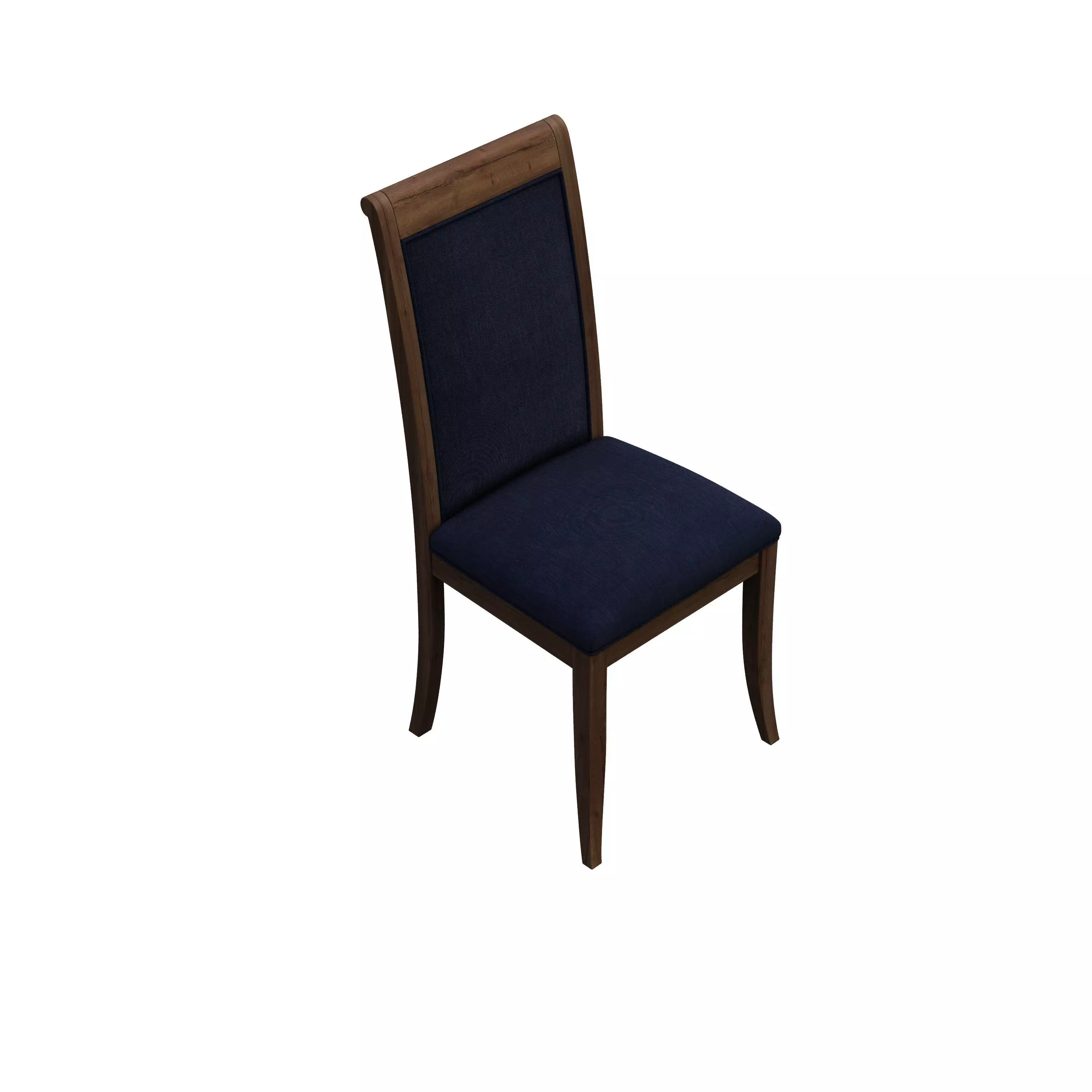 Chair dining with upholstered seat 3D model_0