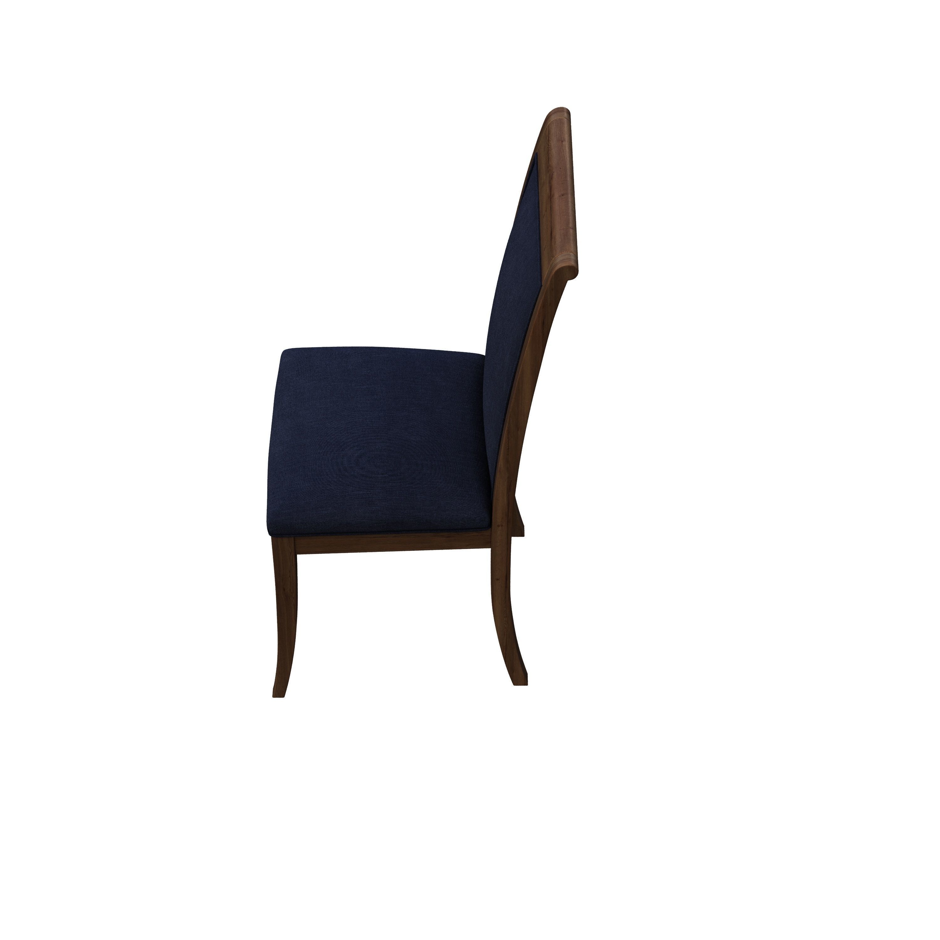 Chair dining with upholstered seat 3D model_3