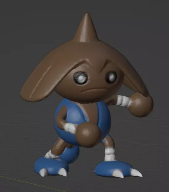 Hitmontop  3D print model_0
