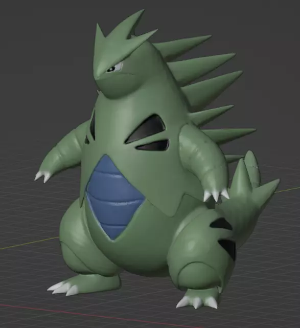 Tyranitar  3D print model_0