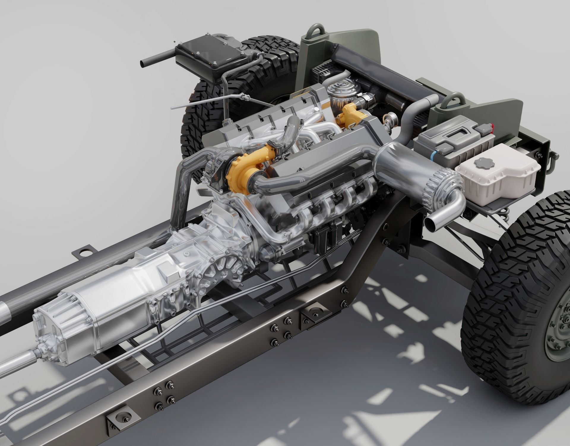 Humvee  military  vehicle  full details  3D model_6