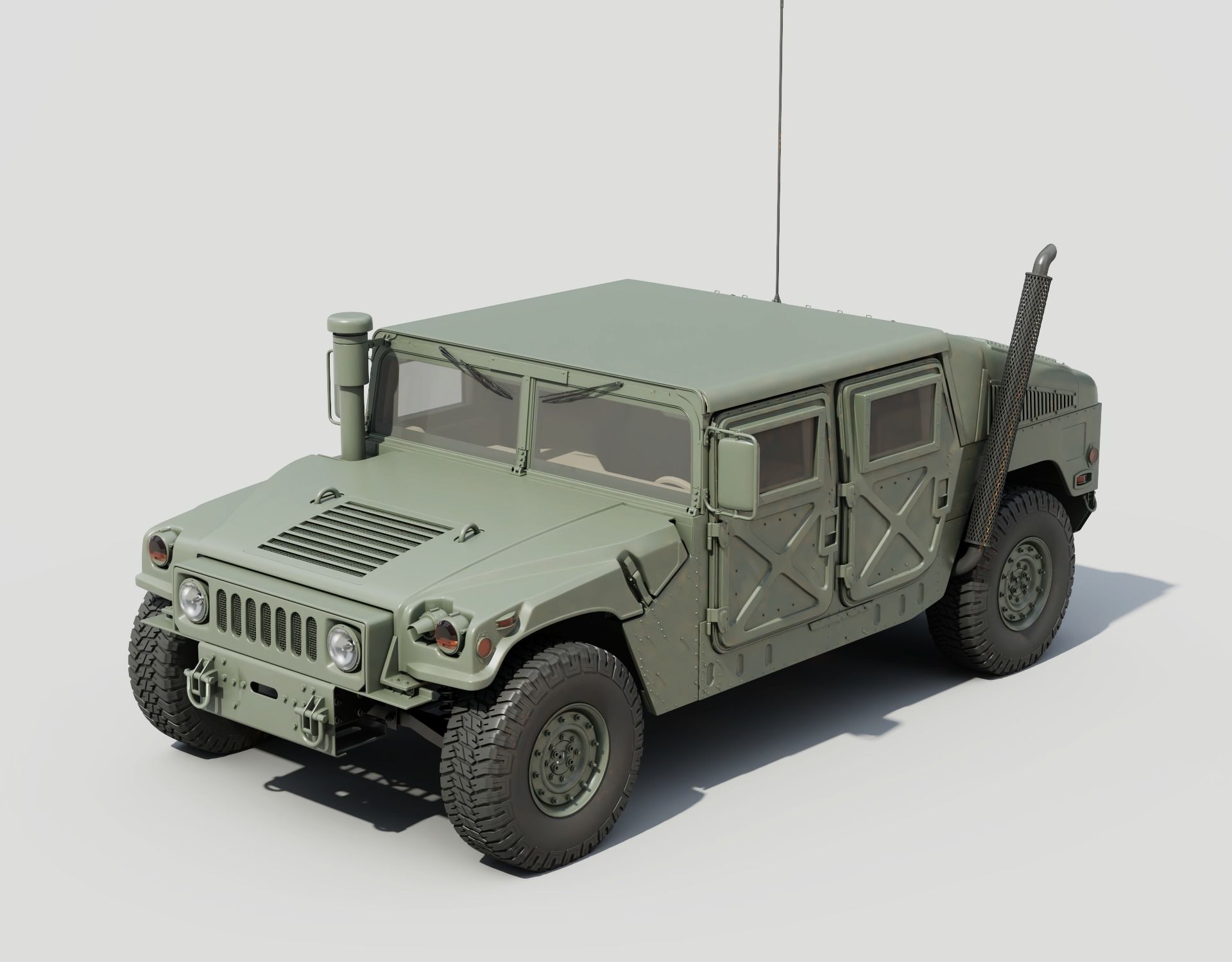 Humvee  military  vehicle  full details  3D model_1