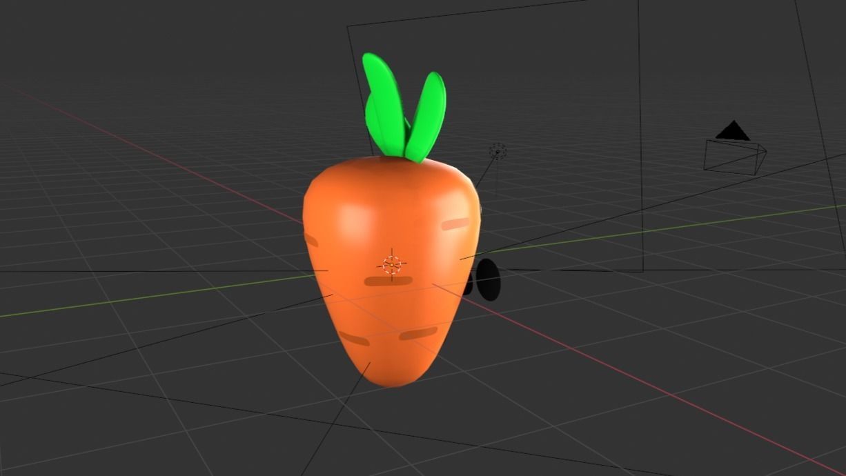 Carrot Boomerang fu Low-poly 3D model_2