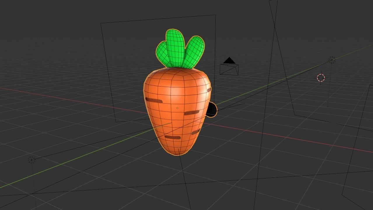Carrot Boomerang fu Low-poly 3D model_6