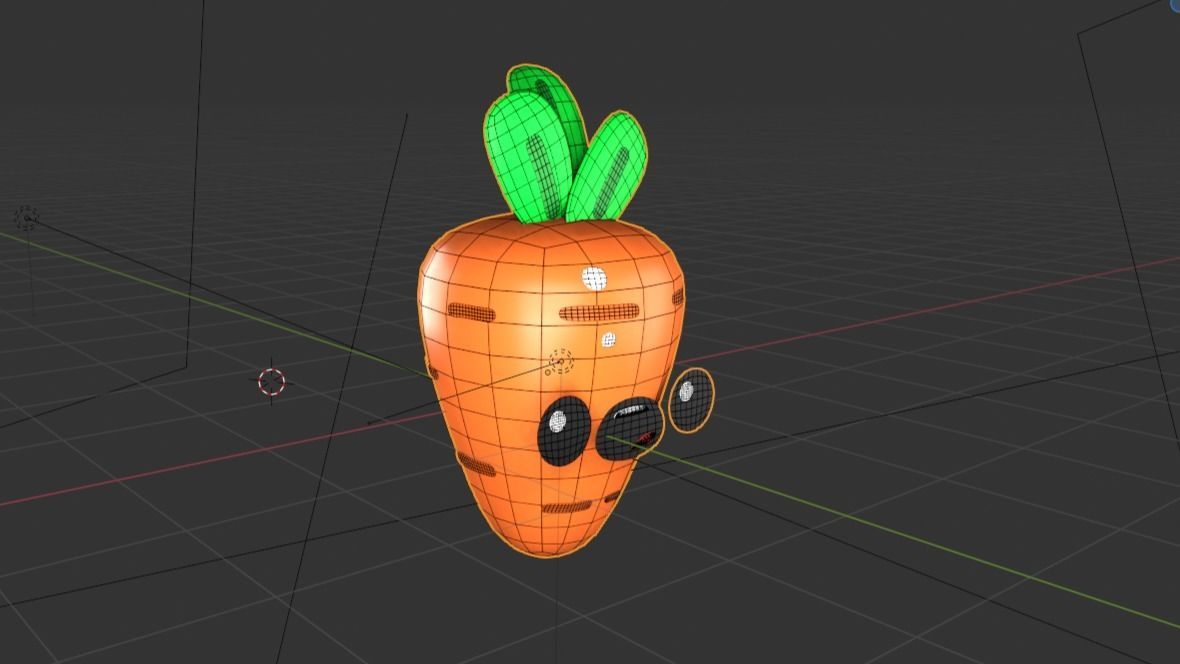 Carrot Boomerang fu Low-poly 3D model_7