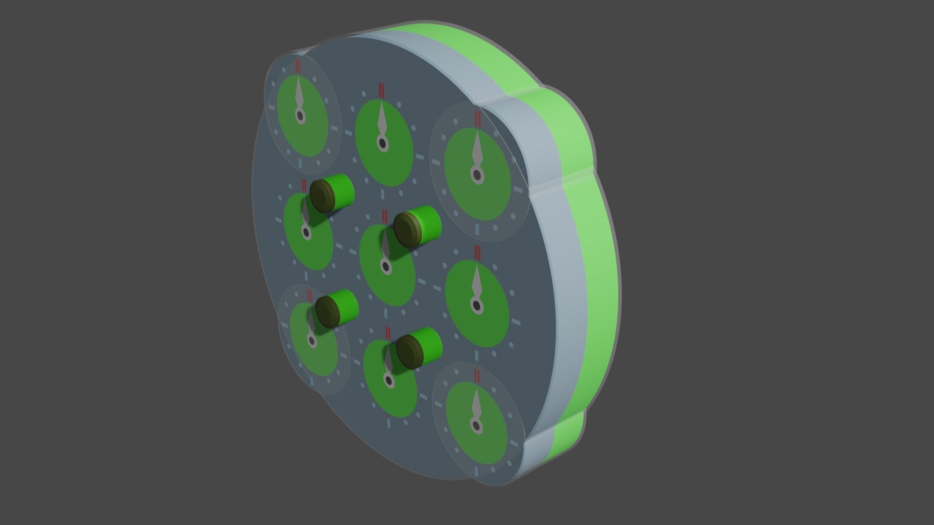 Design Your Own Rubiks Clock In Blender Free 3D model_3