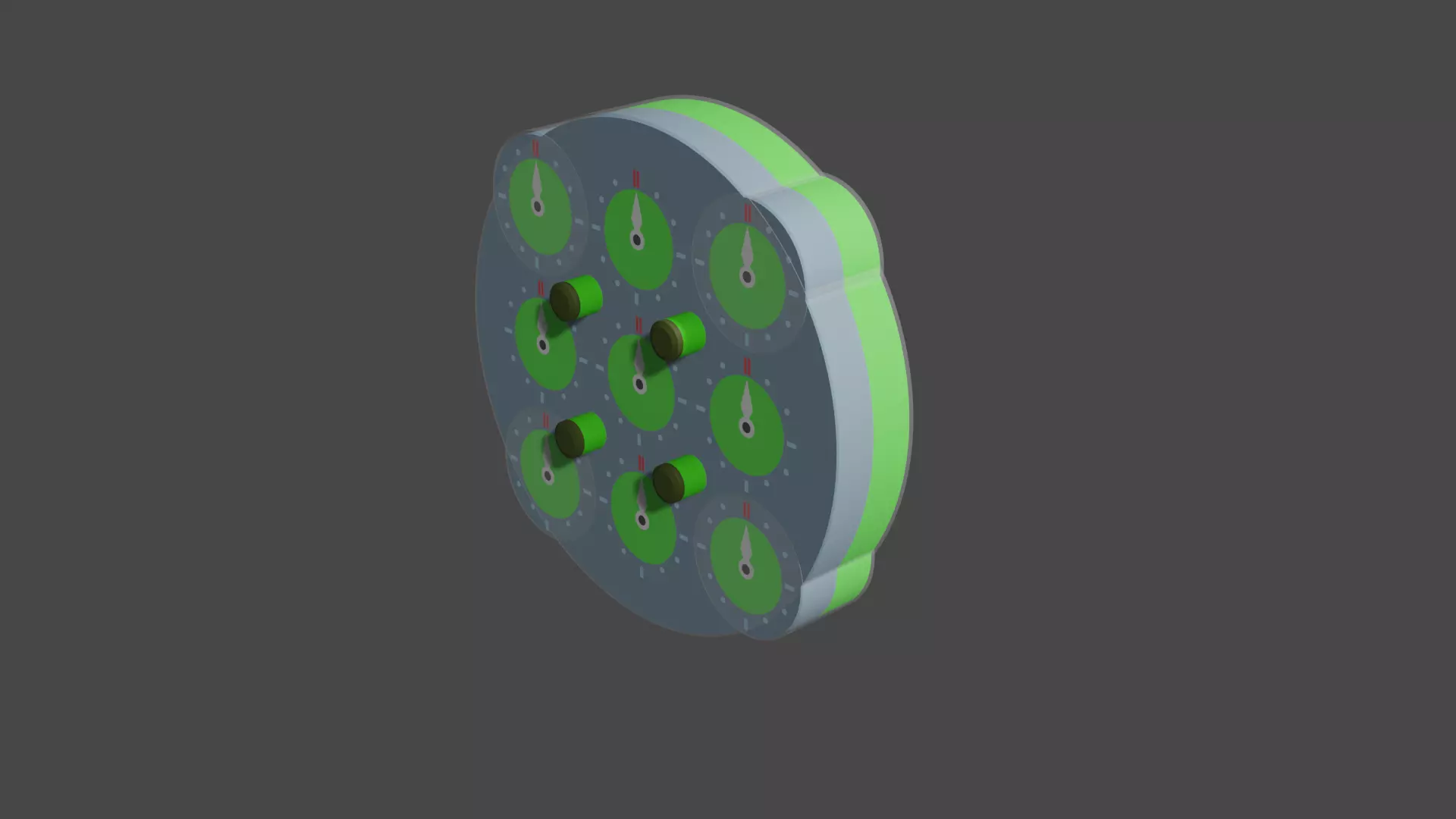 Design Your Own Rubiks Clock In Blender Free 3D model_0