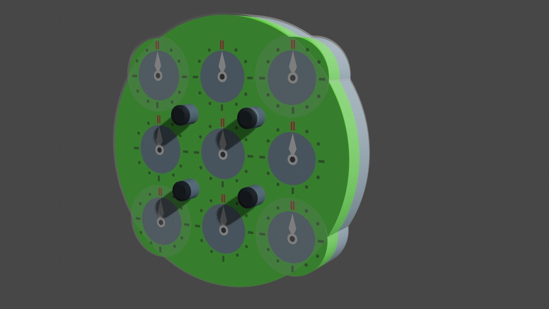 Design Your Own Rubiks Clock In Blender Free 3D model_2