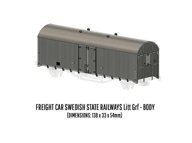 ROLLS-0022 Swedish Railways box car Litt Grf H0-scale 3D print model 5