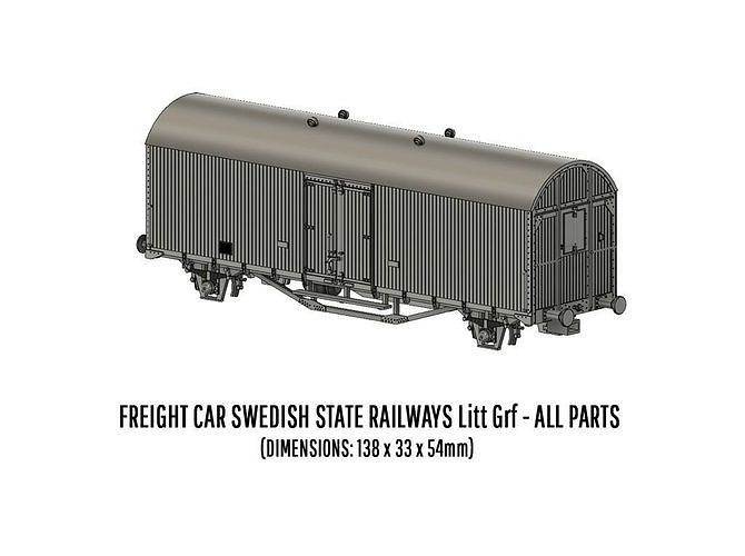 ROLLS-0022 Swedish Railways box car Litt Grf H0-scale 3D print model 4