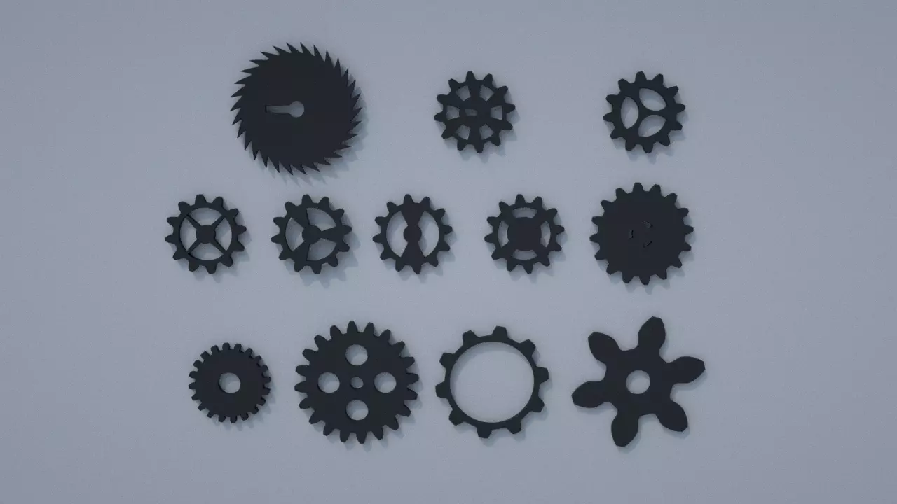gears set of Free 3D model_0