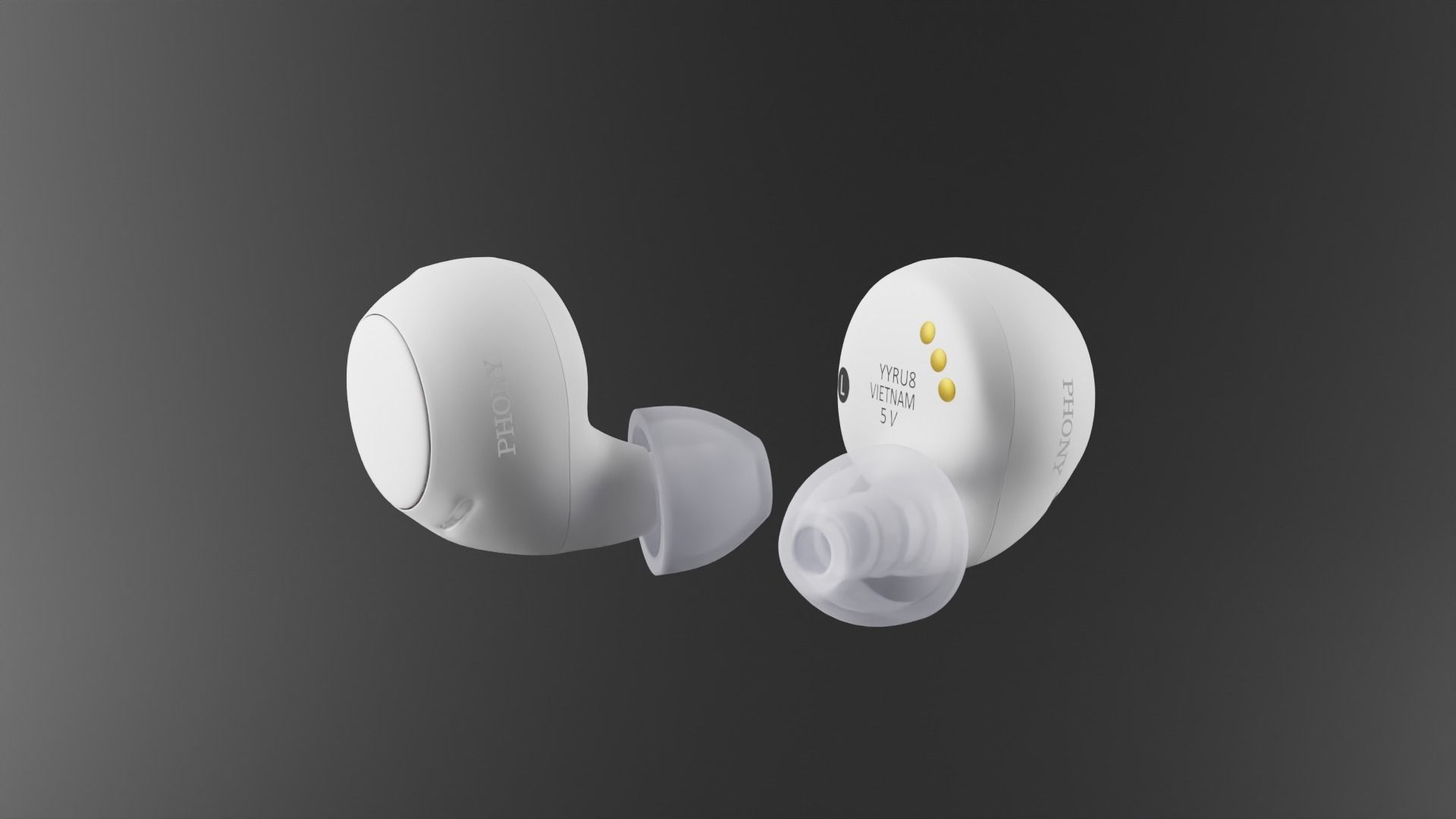 PHONY Wireless Earphones 3D model_2
