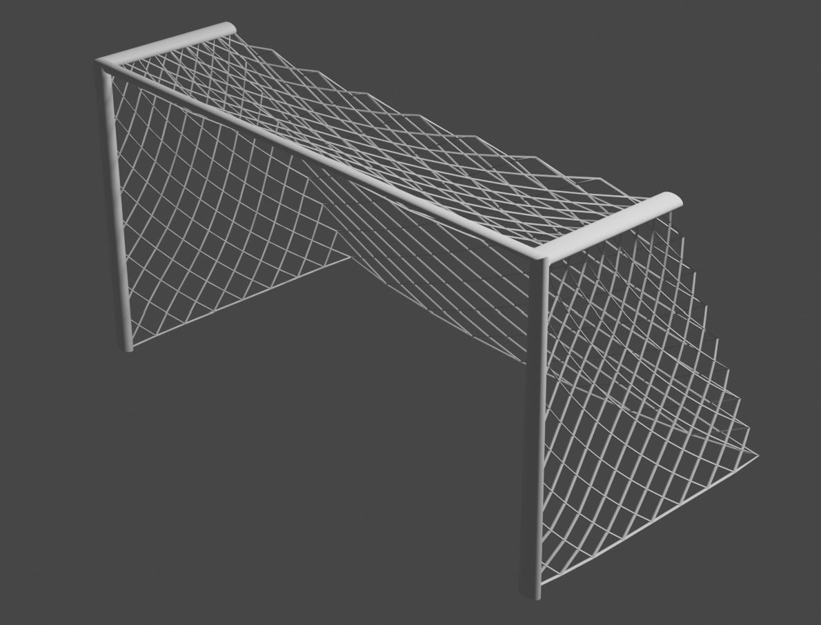 Goal  post 3d model Free low-poly 3D model_1