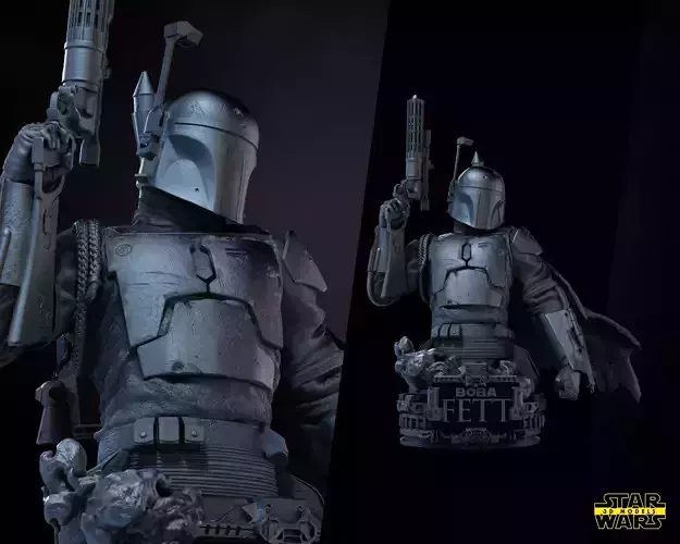 Boba Fett Original Version Bust Star Wars 3D Models 