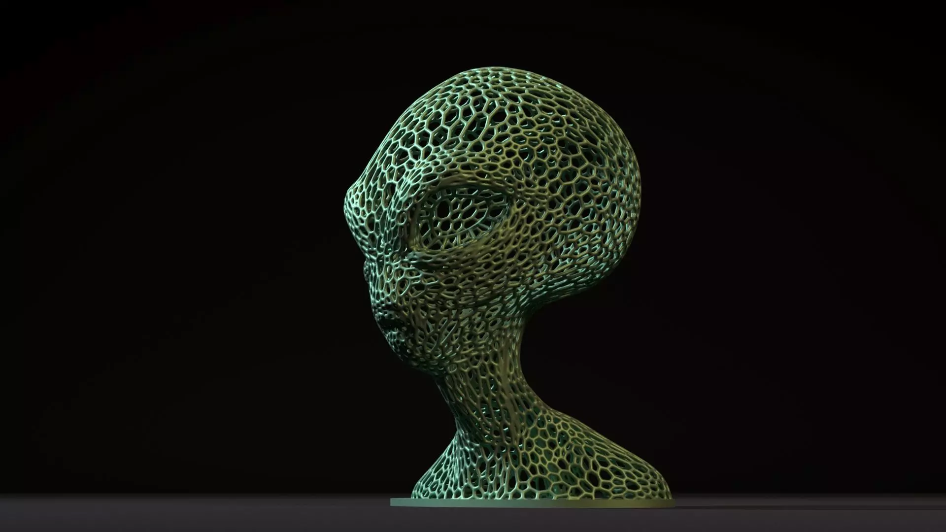 Alien Bust 3D print model_0