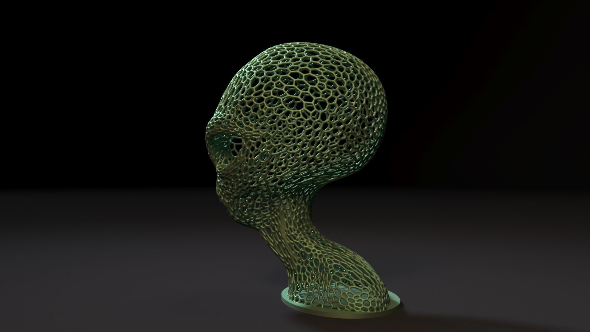 Alien Bust 3D print model_3