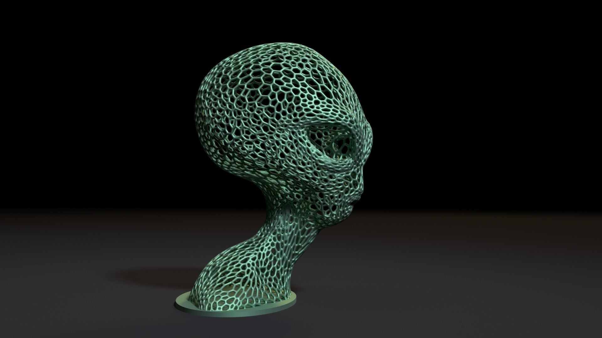 Alien Bust 3D print model_7