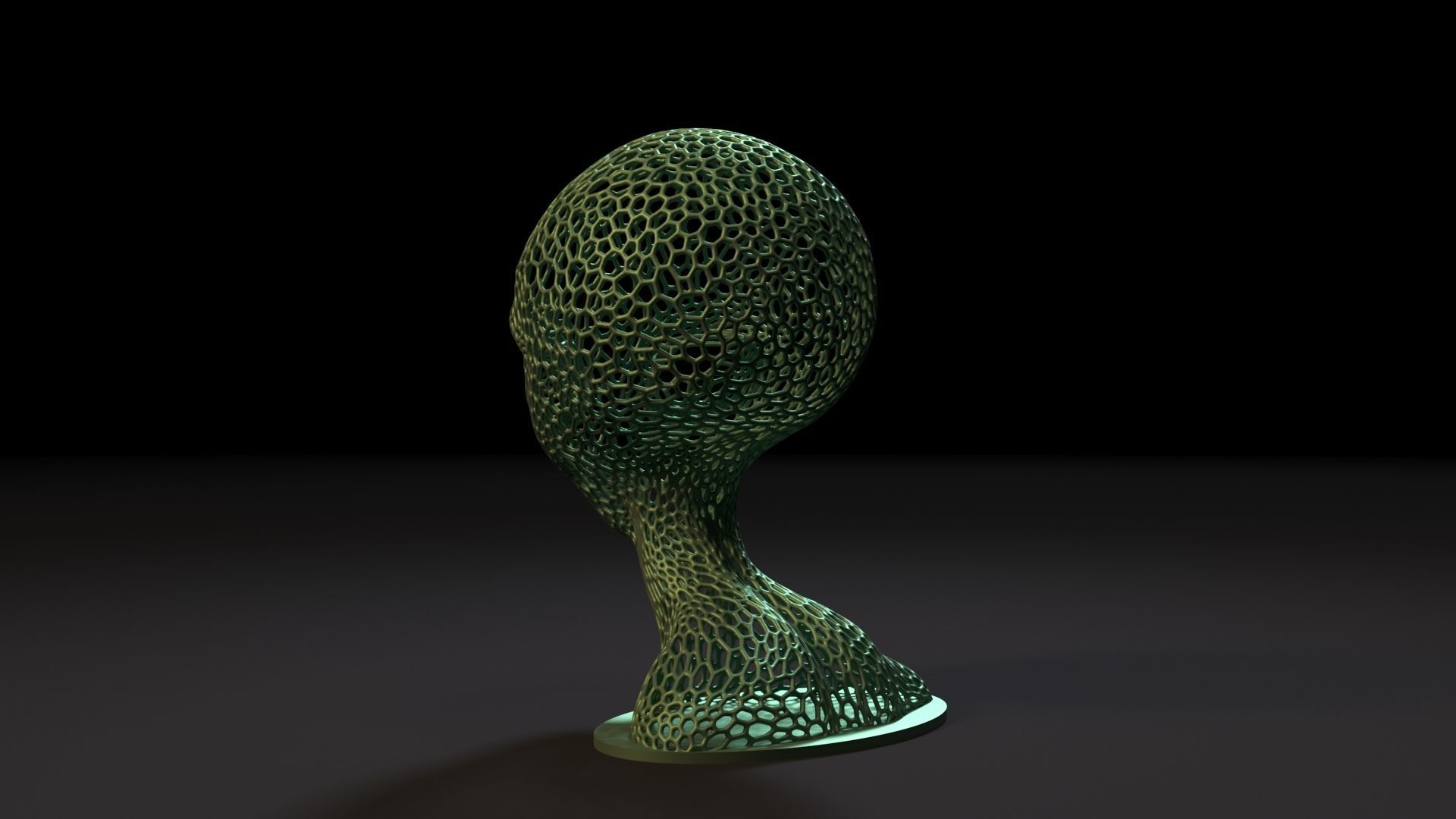 Alien Bust 3D print model_4