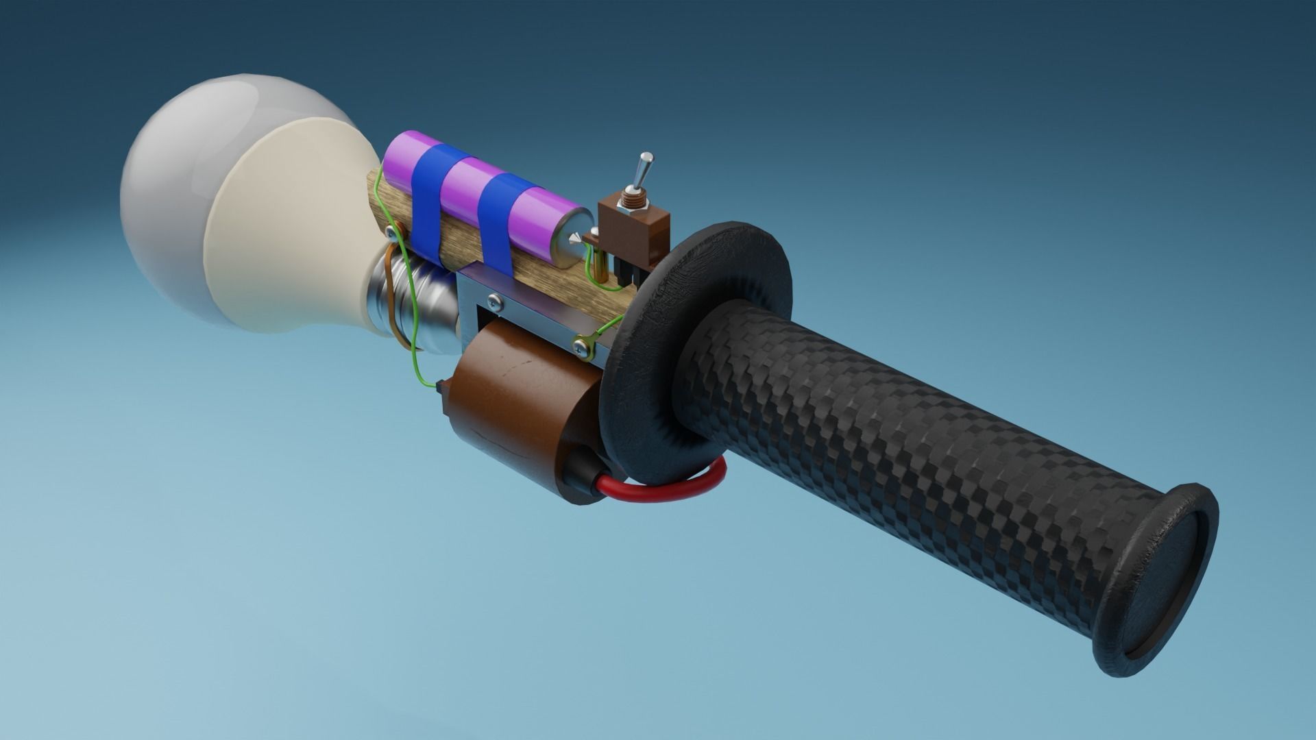 Apocalypse Flashlight Low-poly 3D model_3