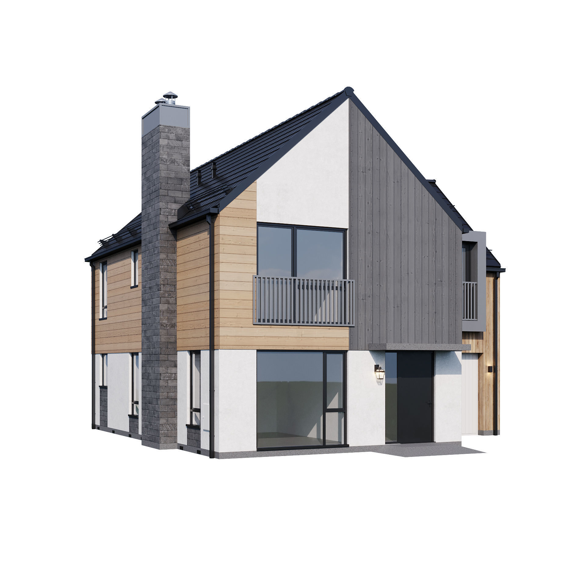 Modern house v31 3D model_1