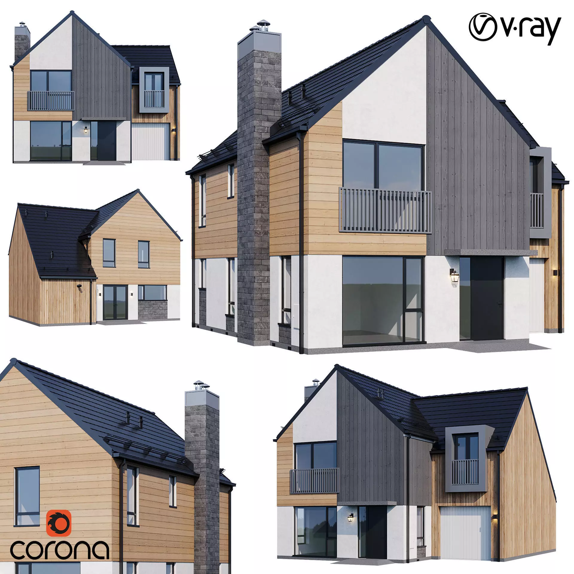 Modern house v31 3D model_0