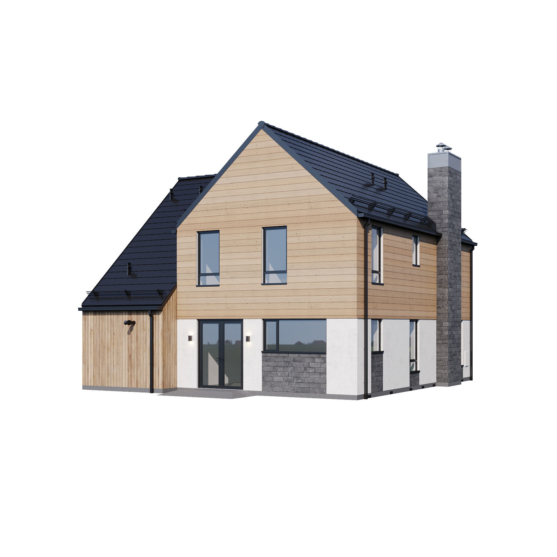 Modern house v31 3D model_10