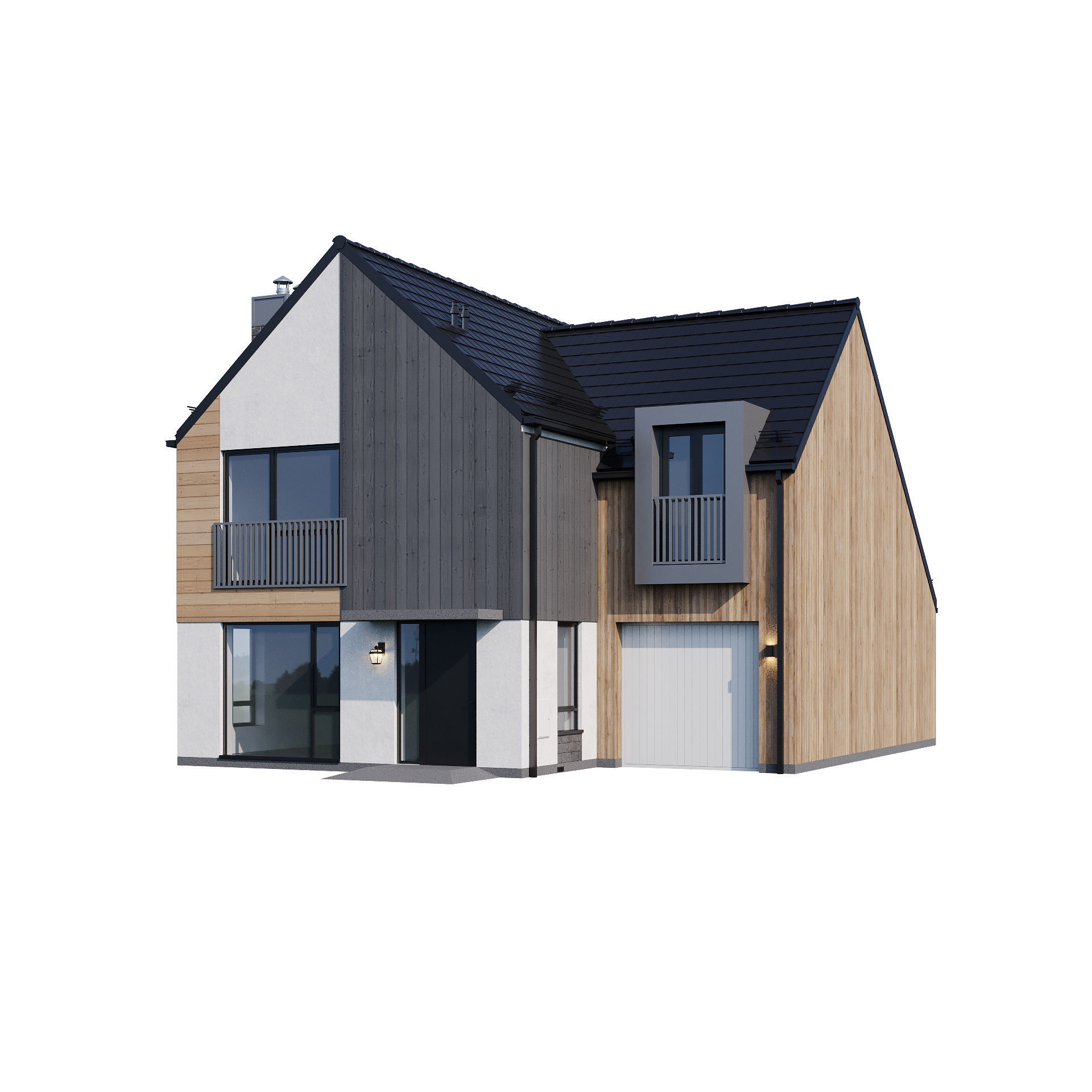 Modern house v31 3D model_2