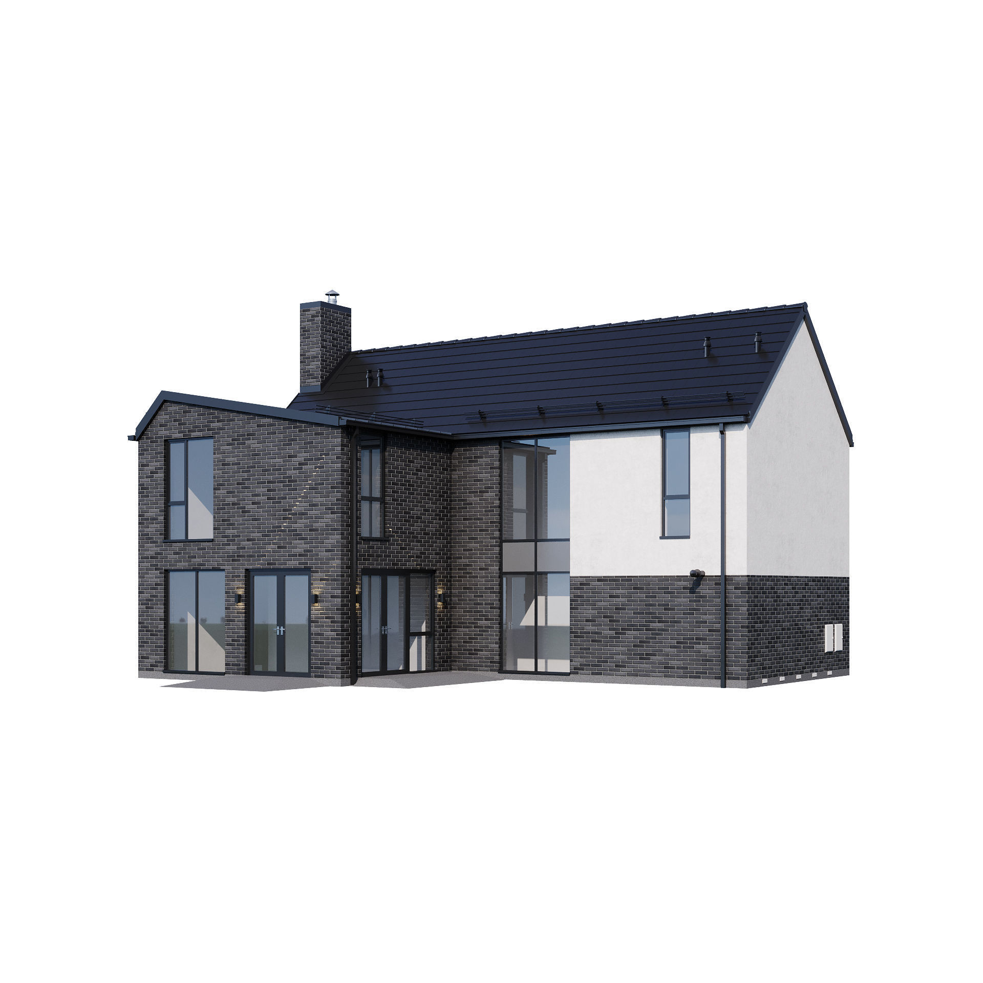 Modern house v33 3D model_3