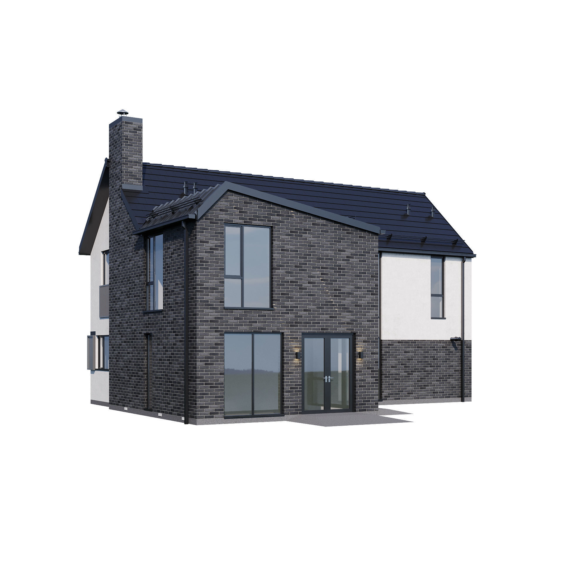 Modern house v33 3D model_2