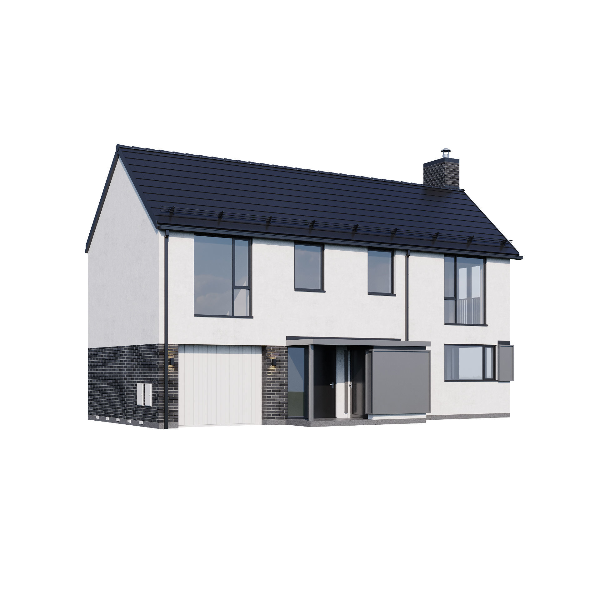 Modern house v33 3D model_1