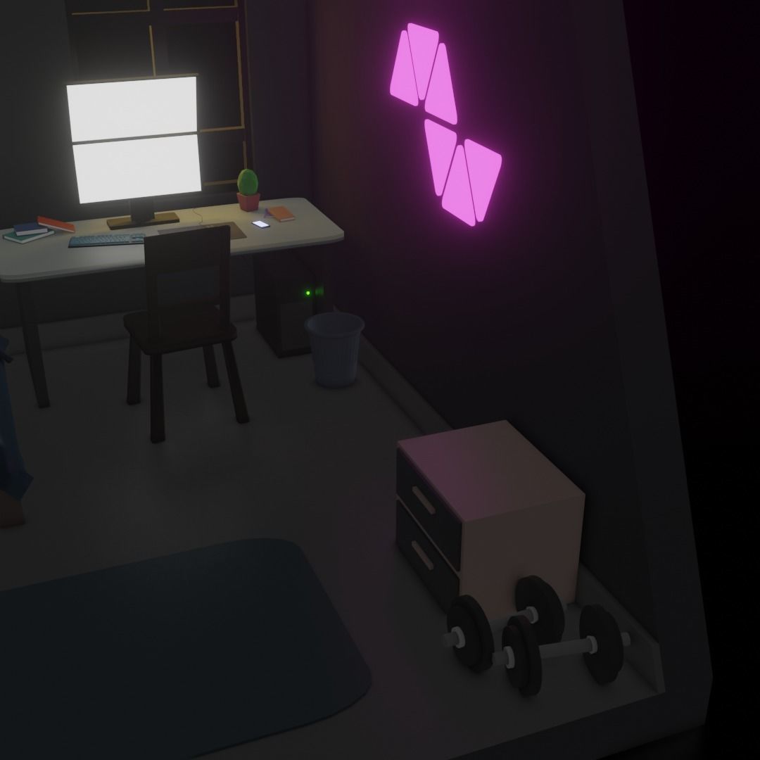 Isometric Room 3D model_3