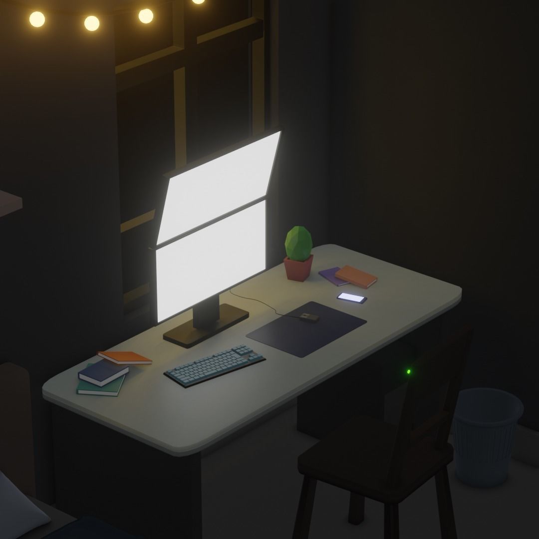 Isometric Room 3D model_1